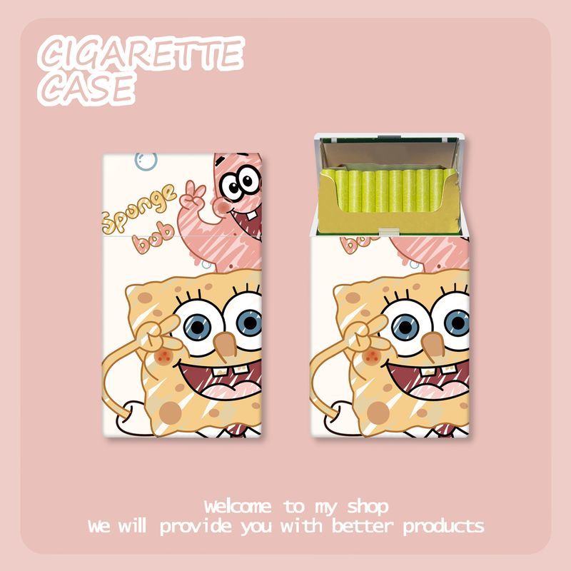 귀여운 스폰지밥 담배 케이스 만화 플라스틱 담배통 20 - Manga Storage Box 리뷰 및 가격